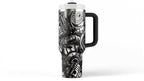 Automotive Enthusiast Tumbler Insulated Steel Cup 40oz Capacity Car Lover Gift Laser Engraved Mechanical Parts Design Vehicle Graphics Pattern Workshop Beverage Holder Garage Drinkware Essential Professional Mechanic Appreciation Present