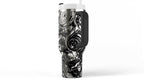 Hot Rod Lover Tumbler 40oz Insulated Cup Automotive Design Gearhead Gift Essential Laser Engraved Mechanical Parts Pattern Stainless Steel Construction Workshop Beverage Holder Professional Mechanic Drinkware Car Enthusiast Collection Item