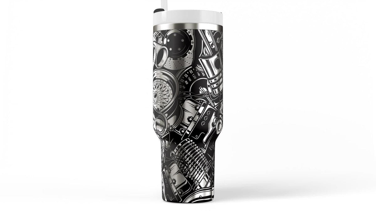 Mechanic Gift Tumbler – 40oz Insulated Car Enthusiast Steel Cup