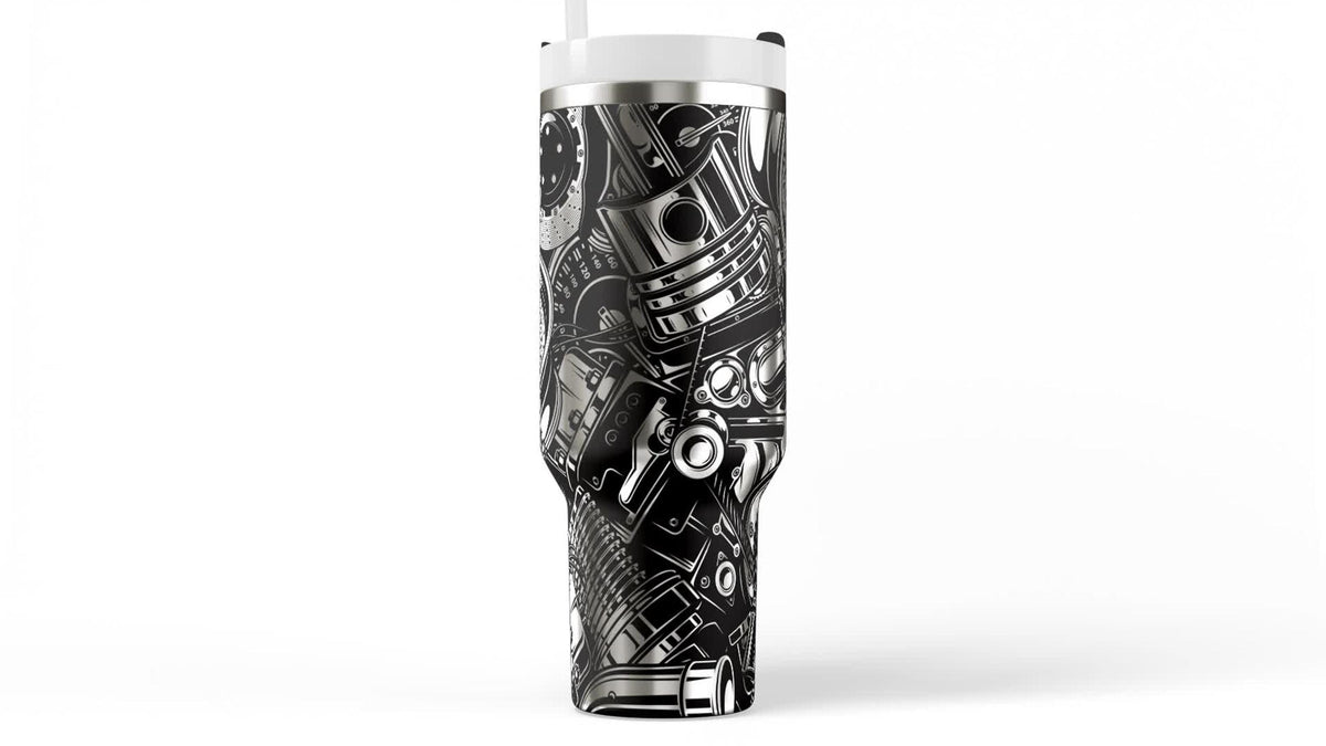 Mechanic Gift Tumbler – 40oz Insulated Car Enthusiast Steel Cup