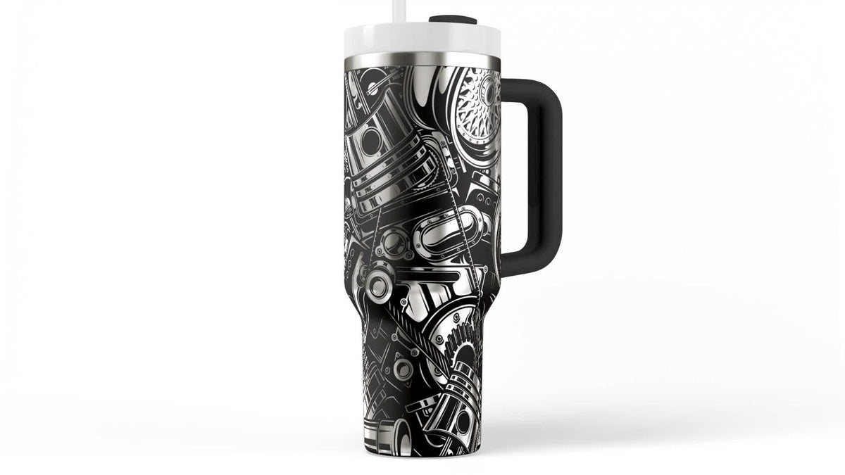 Mechanic Gift Tumbler – 40oz Insulated Car Enthusiast Steel Cup