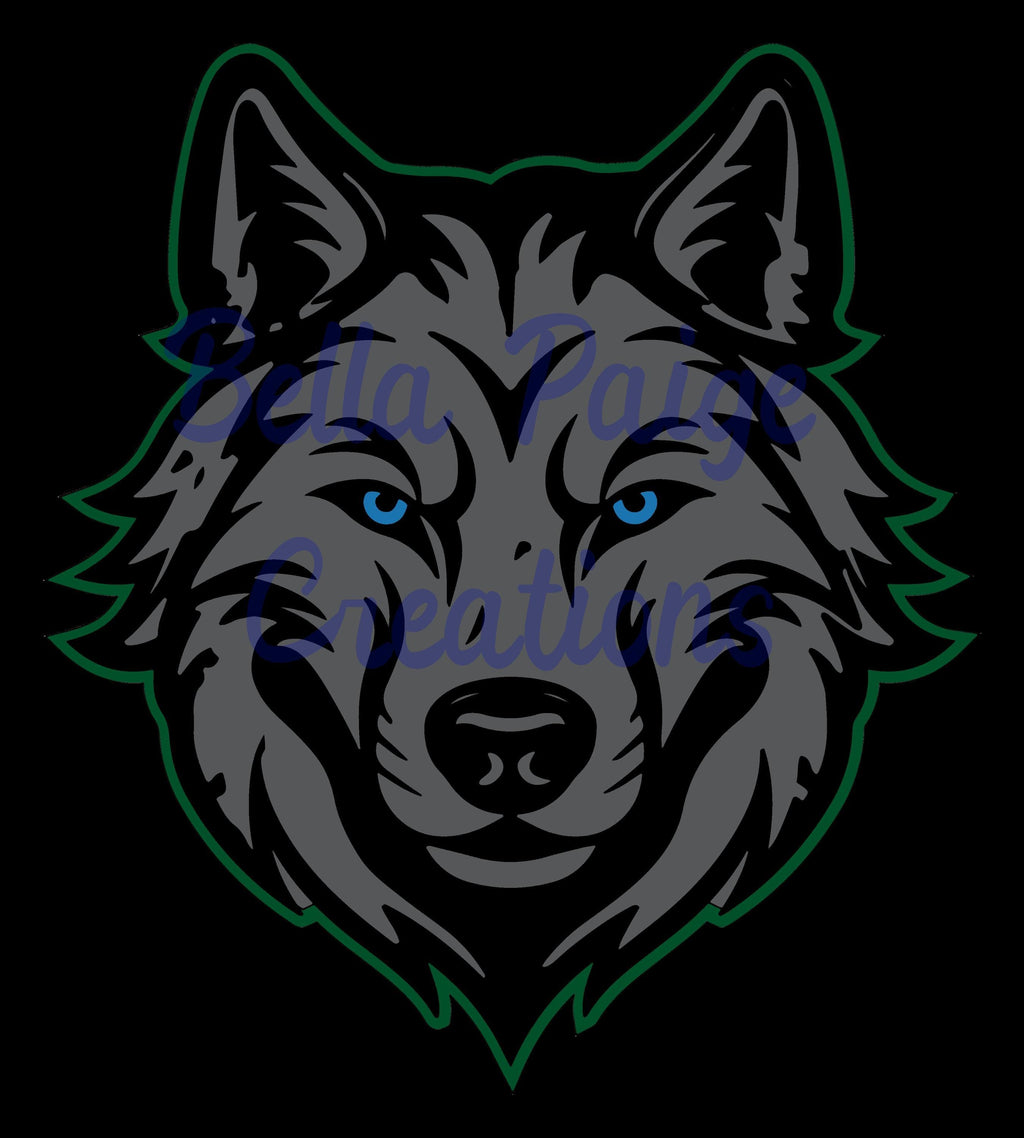 Custom Team Design Wolf Mascot Logo SVG Digital Download Cricut Compatible Vector Graphics File Sports Jersey Design Gaming Clan Graphics Cutting Machine Template Instant Access High Resolution Files Apparel Printing Projects Animal Head