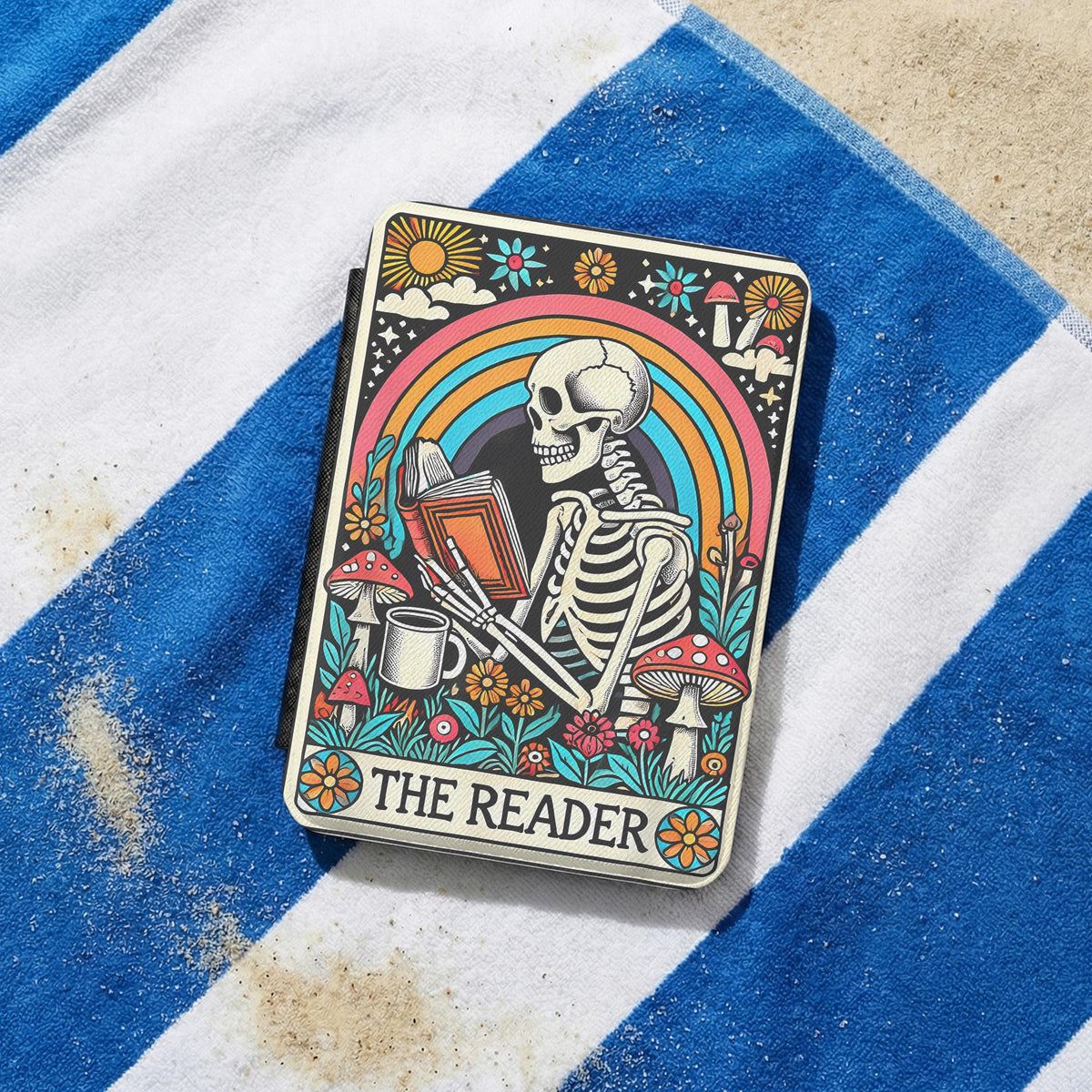 Gothic Kindle Case – Skeleton Tarot Design for Paperwhite 7" Readers