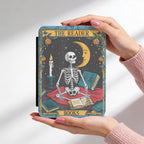 Dark Academia Reader Gift Gothic Kindle Sleeve Skeleton Tarot Design Aesthetic Ereader Case Book Lover Present Protective Cover Paperwhite Compatible Witchy Bookworm Accessory Mystical Leather Pouch Magnetic Closure Reading Essential Her