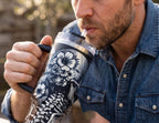 40oz Tumbler Skull Design Gothic Style Insulated Stainless Steel Double Walled Construction Thermal Travel Mug Powder Coated Finish Skeleton Pattern Drinkware Secure Lid Included Statement Piece Gift Dark Aesthetic Everyday Use Keeps