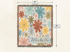 Custom Name Blanket – Personalized Woven Throw with Colorful Fringe