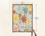 Custom Name Blanket – Personalized Woven Throw with Colorful Fringe
