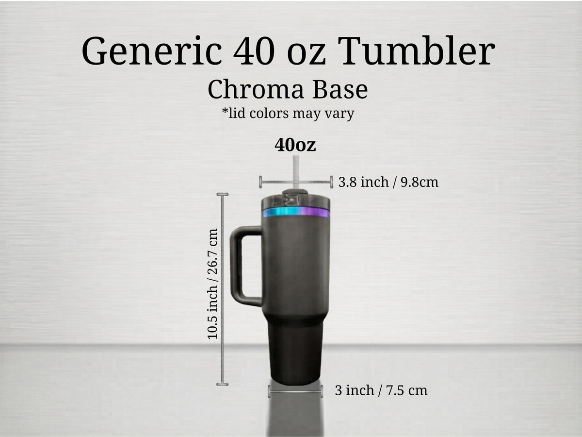 Mermaid Tumbler 40oz – Insulated Stainless Steel Handle Beach Cup