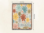 Custom Name Blanket – Personalized Woven Throw with Colorful Fringe