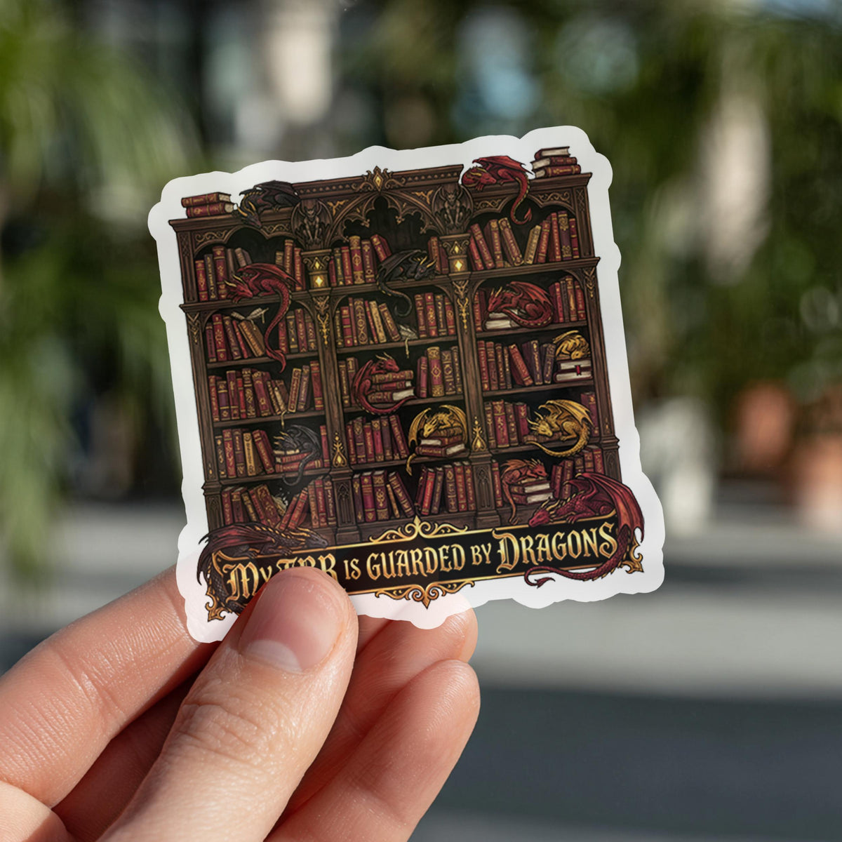 Gothic Book Sticker – Waterproof Vinyl Reading Journal Tracker