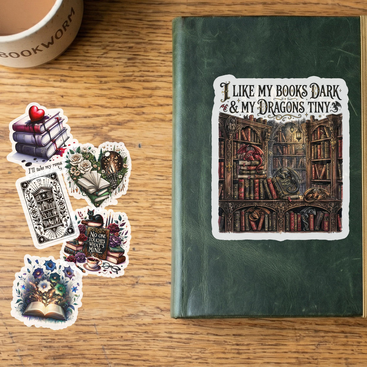 Gothic Book Sticker – Waterproof Vinyl Reading Journal Tracker