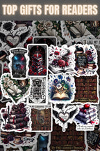 Dark Academia Sticker – Gothic Book Tracking for Reading Journals