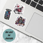 Dark Academia Sticker – Gothic Book Tracking for Reading Journals