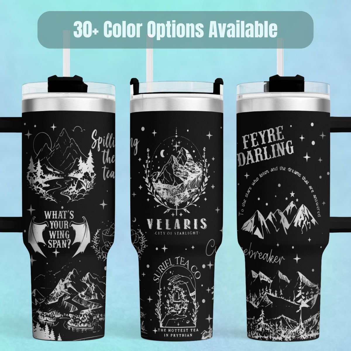 Fantasy Book Themed Tumbler 40oz Insulated Travel Mug Literary Quote Design Perfect Gift Reader Book Lover Booktok Fan Merchandise Double Wall Stainless Steel Construction Keeps Drinks Hot Cold Hours Character Inspired Drinkware