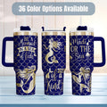 Mermaid Tumbler Gift Ideas Ocean Theme Design 40oz Insulated Stainless Steel Handle Beach Cup Collection Perfect Summer Adventure Essential Coastal Lifestyle Drinkware Beautiful Sea Inspired Pattern Fish Scale Background Comfortable Grip
