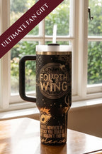 Fantasy Book Tumbler – 40oz Insulated Dragon Scale Stainless Steel Cup