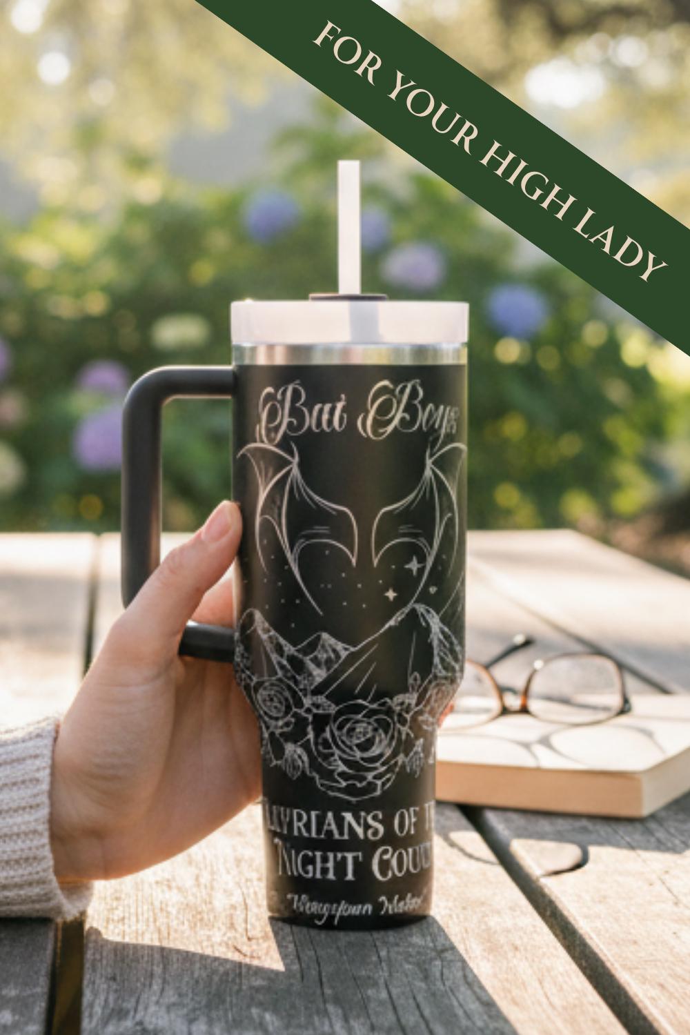Acotar Tumbler – 40oz Insulated Bookish Fantasy Mountain Design