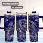 Dragon Tumbler – 40oz Insulated Stainless Steel Handle Gothic Castle