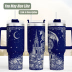 Dragon Tumbler – Stainless Steel with Handle Gothic Castle Design