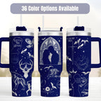 Throne Of Glass Tumbler Forty Ounce Insulated Steel Travel Mug Sarah J Maas Fantasy Book Lover Gift Bookish Drinkware Collection TOG Quotes Design Celaena Rowan Fireheart Rattle The Stars Literary Fan Merchandise Double Wall Insulation Hot