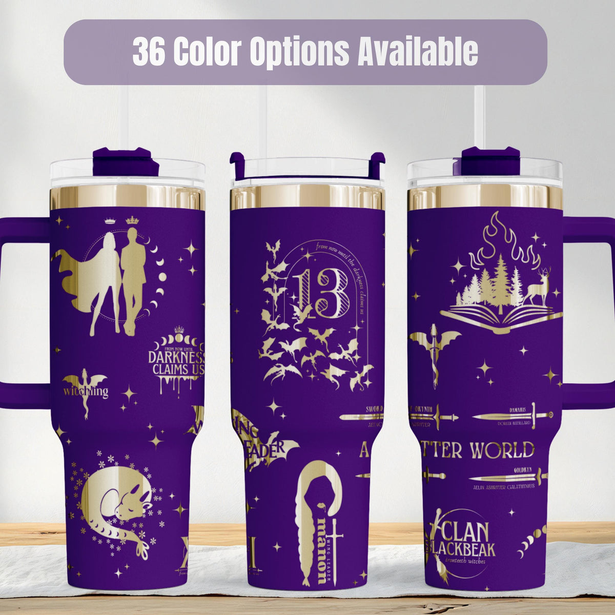 Manon Blackbeak Inspired Tumbler Fantasy Book Lover Gift Insulated Stainless Steel Drinkware Large Capacity Beverage Holder Laser Engraved Character Design Literary Themed Merchandise Perfect Reading Session Companion Bookish Gift For SJM