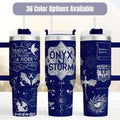 Fantasy Book Lover Gift Dragon Tumbler Insulated Stainless Steel Cup 40oz Capacity Reader Merchandise Fandom Collector Item Gothic Art Design Mythical Creature Artwork Temperature Control Drinkware Travel Ready Daily Use Essential Premium