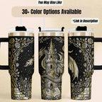 Black Dragon Tumbler – 40oz Stainless Steel Castle Design