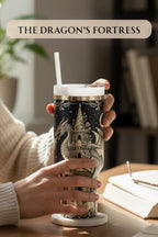 Dragon Tumbler – Stainless Steel with Handle Gothic Castle Design