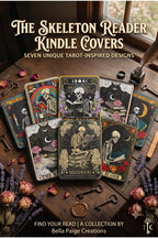 Gothic Kindle Case – Skeleton Tarot Design for Paperwhite 7" Readers