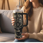 Character Themed Tumbler Fantasy Book Merchandise Laser Engraved Drinkware 40oz Insulated Travel Mug Celestial Gothic Design Fandom Collection Item Stainless Steel Construction Premium Quality Gift Book Reader Must Have Display Piece Keeps