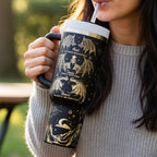 Premium Fantasy Tumbler 40oz Insulated Drinkware Laser Engraved Character Design Stainless Steel Travel Mug Book Lover Collection Gothic Celestial Artwork Keeps Drinks Cold Hot Double Wall Construction Gift Fandom Merchandise Reader Must