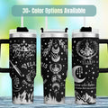 ACOTAR Tumbler Night Court Velaris Fantasy Drinkware Insulated Stainless Steel Cup Large Capacity Thermal Mug Book Lover Gift Sarah J Maas Fan Merchandise Laser Engraved Celestial Design Starlight Imagery Perfect Reading Companion Bookish