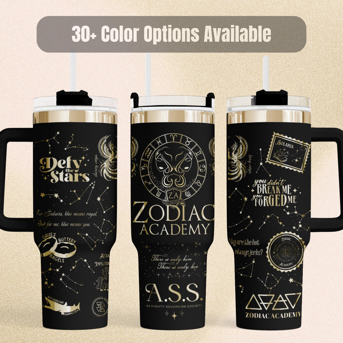 Insulated Steel Water Bottle Fantasy Reader Gift Zodiac Academy Tumbler Forty Ounce Capacity Book Lover Drinkware Booktok Merchandise Collection Temperature Control Beverage Container Hot Cold Drinks Daily Hydration Essential Book Club