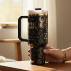 Book Lover Tumbler Collection Zodiac Academy Inspired Design Forty Ounce Insulated Steel Water Bottle Fantasy Reader Gift Essential Booktok Merchandise Present Temperature Control Beverage Container Hot Cold Drinks Avid Reader Accessory