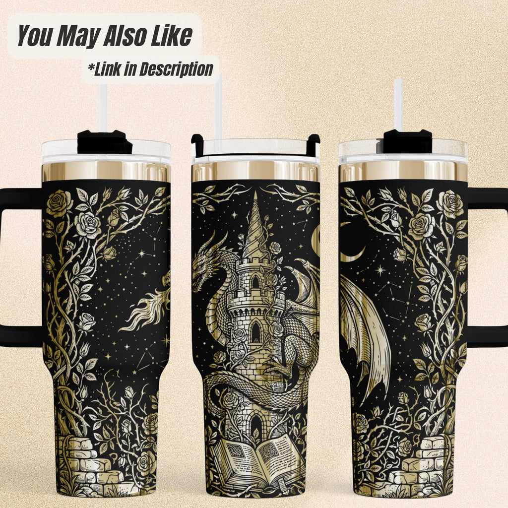 Book Club Tumbler – 40oz Insulated Dark Romance Gothic Design