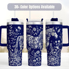Horse Lover Gift Tumbler 40oz Insulated Stainless Steel Laser Engraved Equestrian Design Premium Quality Construction Double Wall Temperature Control Perfect Barn Essential Trail Riding Companion Daily Hydration Solution Horse Enthusiast