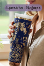 Horse Tumbler – 40oz Insulated Laser Engraved Equestrian Gift