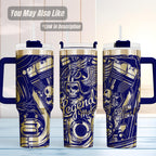 Race Car Tumbler – 40oz Stainless Steel Insulated Blueprint
