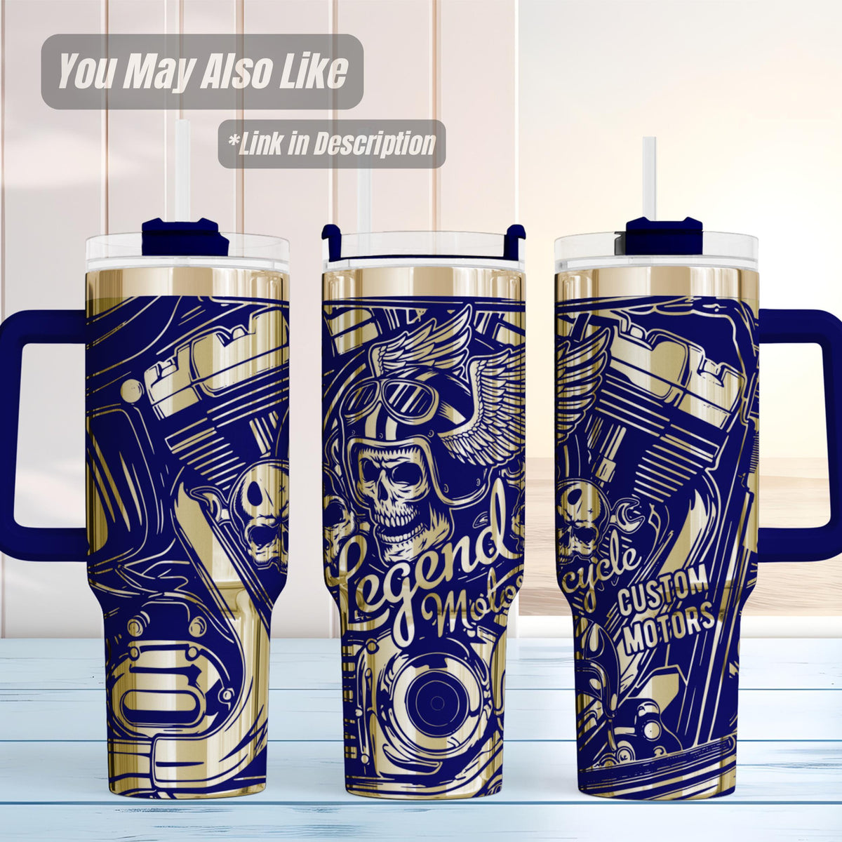 Race Car Tumbler – 40oz Stainless Steel Insulated Blueprint