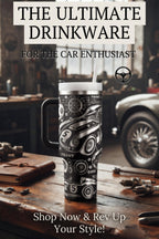 Race Car Tumbler – 40oz Stainless Steel Insulated Blueprint