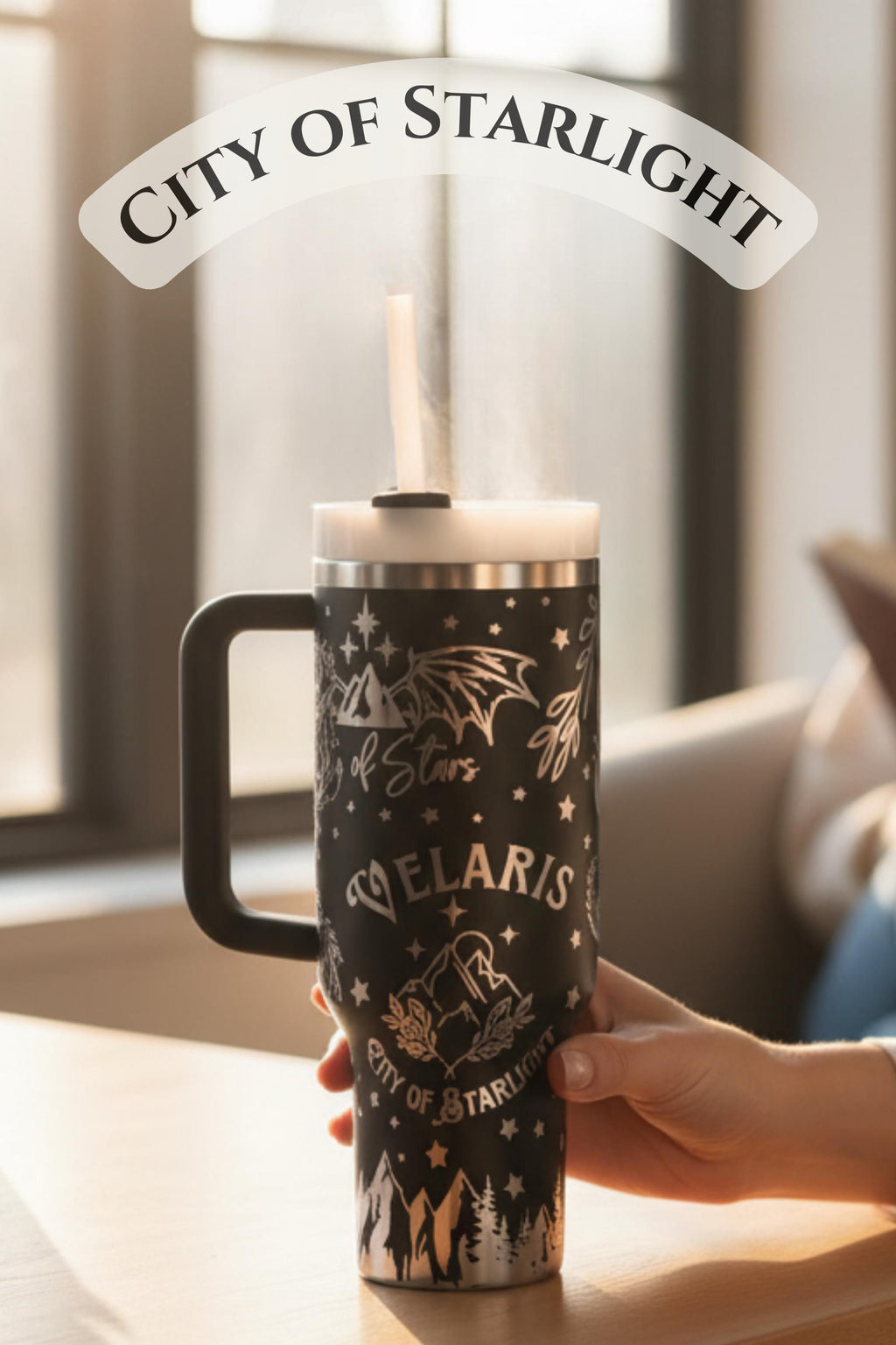 Acotar Tumbler – 40oz Insulated Night Court Velaris Fantasy Drinkware
