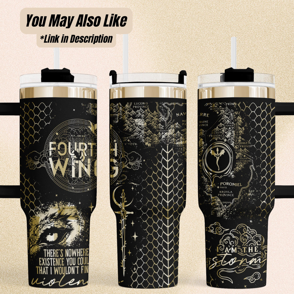 Dragon Tumbler – Insulated Onyx Storm Fantasy Gothic Art Design