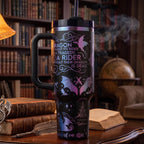 40oz Insulated Tumbler Stainless Steel Construction Fantasy Dragon Design Gothic Art Cup Temperature Control Drinkware Book Lover Gift Fandom Merchandise Mythical Creature Artwork Premium Quality Daily Use Travel Ready Container Literary