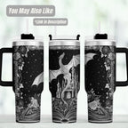 Dragon Tumbler – 40oz Insulated Stainless Steel Handle Gothic Castle