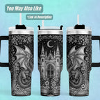 Dragon Tumbler – Stainless Steel with Handle Gothic Castle Design