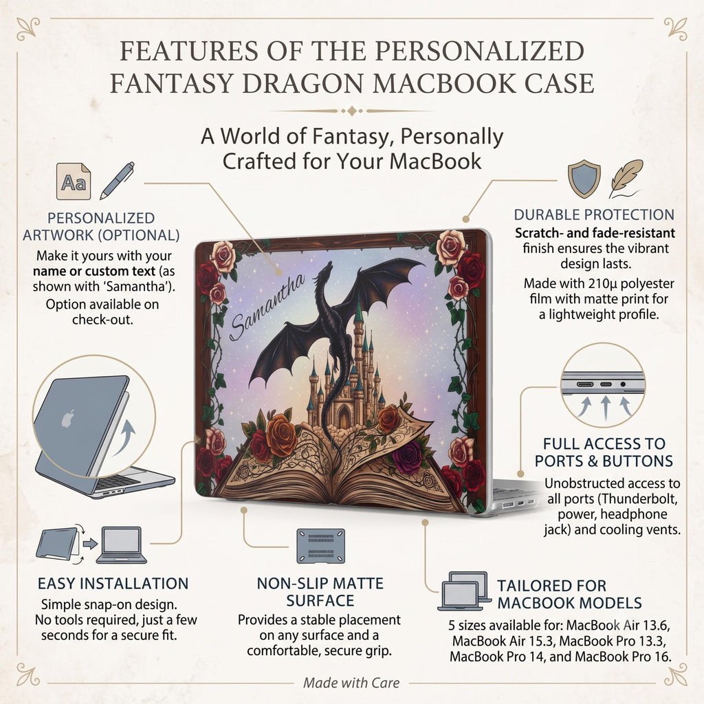 Dragon Macbook Case – Matte Finish Protection Gothic Fantasy