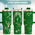 Fantasy Book Tumbler Insulated Reader Cup 40oz Stainless Steel Construction Double Wall Insulation Technology Character Design Artwork Literary Quote Display Perfect Book Lover Gift Reading Session Companion Daily Commute Essential Fandom