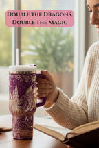 Dragon Tumbler – Stainless Steel Gothic Castle Design Travel Mug