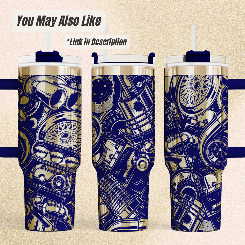 Motorcycle Tumbler – 40oz Insulated Steel Biker Legend Design