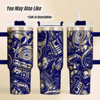 Motorcycle Tumbler – 40oz Insulated Steel Biker Legend Design